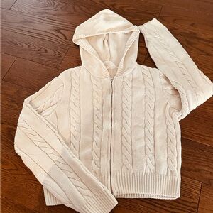 H&M Cream Cable Knit Cardigan